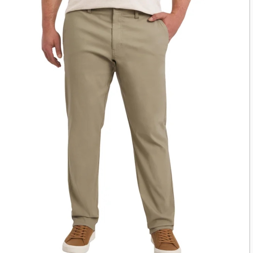 Weatherproof Vintage Men's Tech Pants Straight Fit Size 34x30 Tan Color